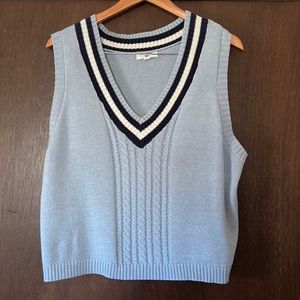 Oversized v neck sweater vest